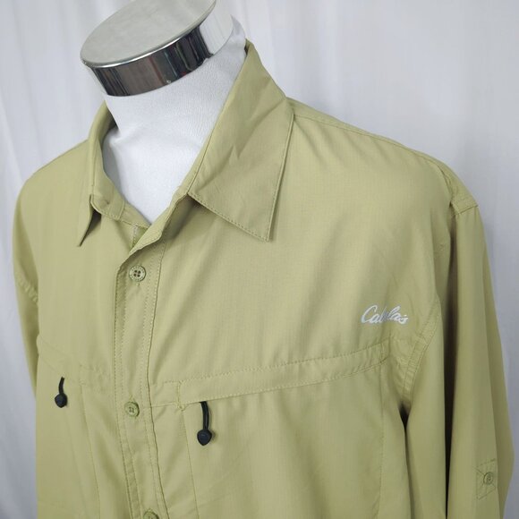 Cabelas Button Down Shirt X Large Green XPG Outdoor Insect Defense - Picture 2 of 9